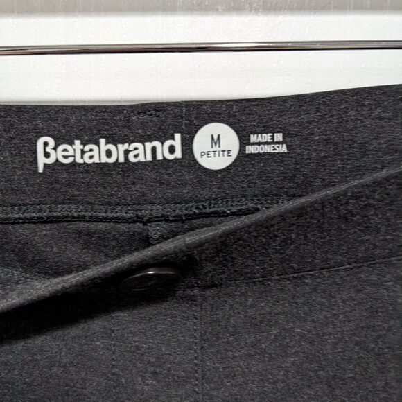 Betabrand | Straight-Leg Classic Dress Pant Yoga Pant in Charcoal - Picture 5 of 11